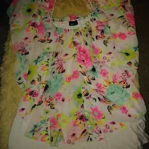 SKY flowy floral top